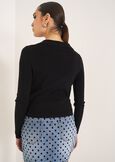 Maglia Melissa con laccetto strass NERO BLACK Donna immagine n. 3