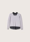 Maglia Morena con inserto a camicia GRIGIO MEDIUM GREY Donna immagine n. 4