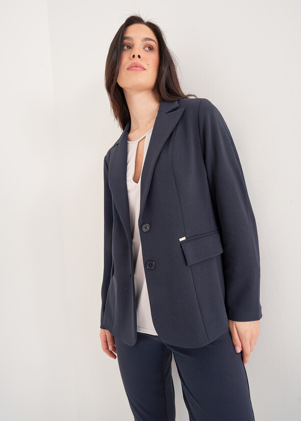 Giselle-L Comfort Blazer BLU AVION Woman null