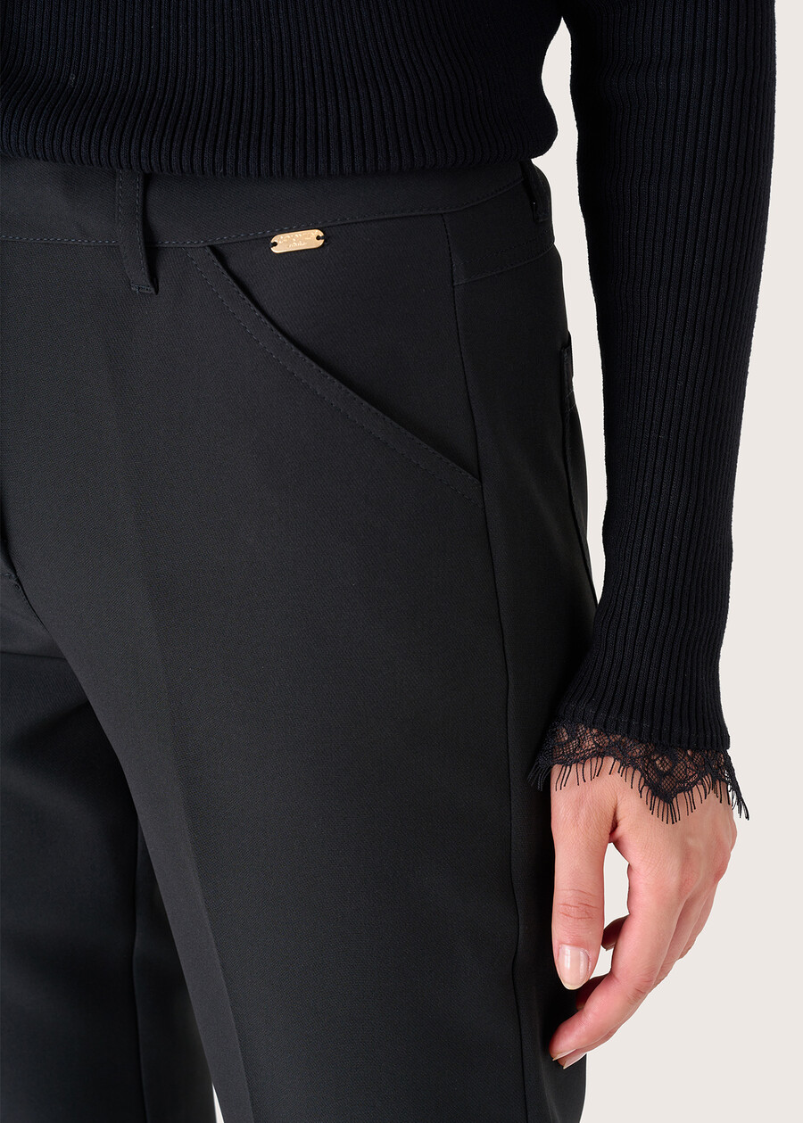 Pantalone Kate in tessuto tecnico NERO BLACKROSA ROMANTICO Donna , immagine n. 3