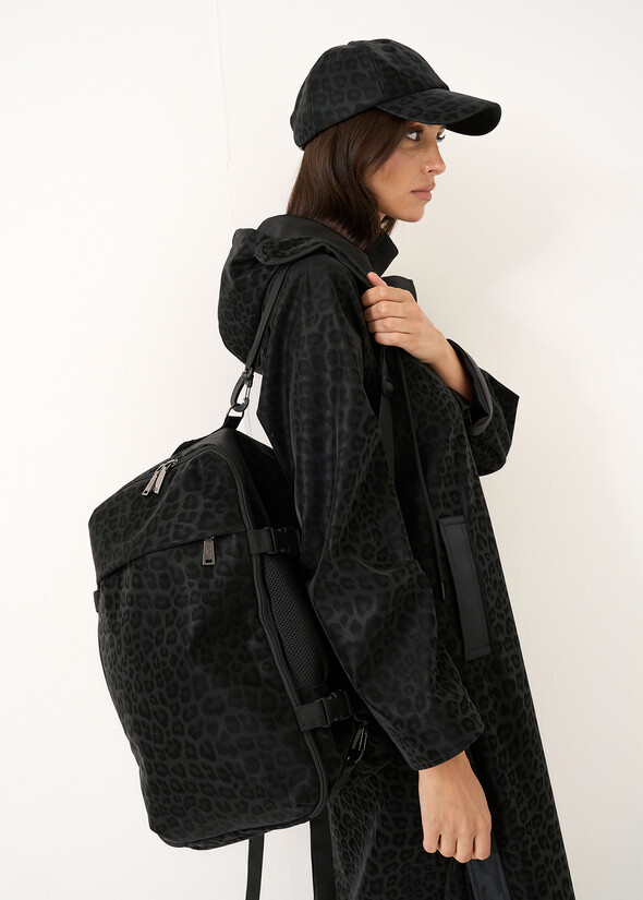 Zaino da viaggio Bianca animalier NERO Donna null