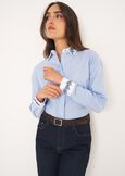 Chelsie striped shirt BLU CELESTE Woman image number 1
