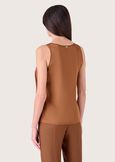 Top Tiziano in satin MARRONE CACAOBIANCOBLUE OLTREMARE FUXI GLOSS Donna immagine n. 3
