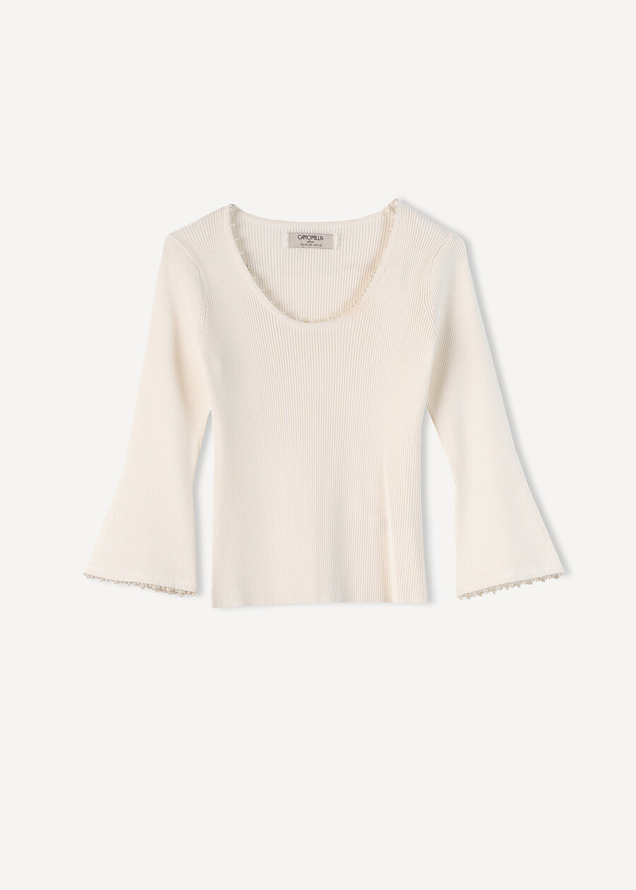 Maglia Marcy con scollo Madonna BIANCO WHITE Donna , immagine n. 5