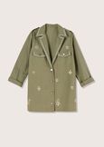 Garden 100% cotton denim jacket VERDE TEA Woman image number 5