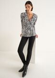 Sary printed wrap T-shirt BIANCO WHITE Woman image number 5