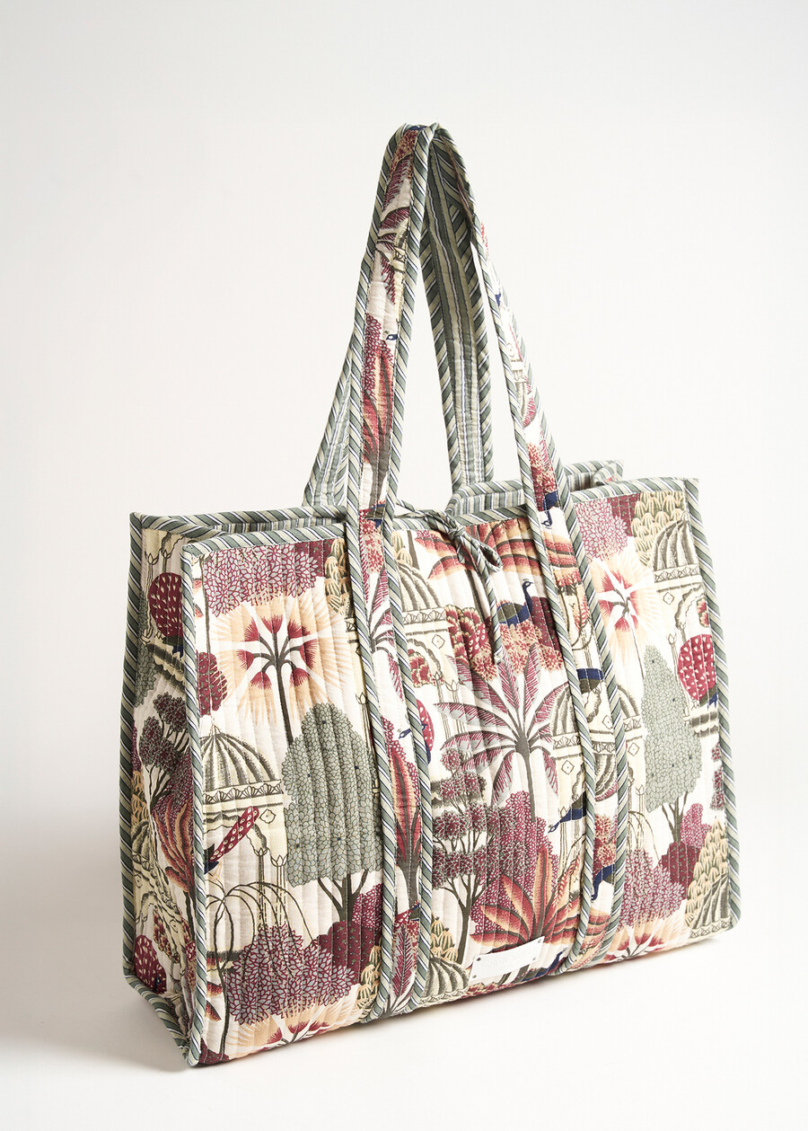 Bailey 100% cotton shopping bag VERDE Woman , image number 2