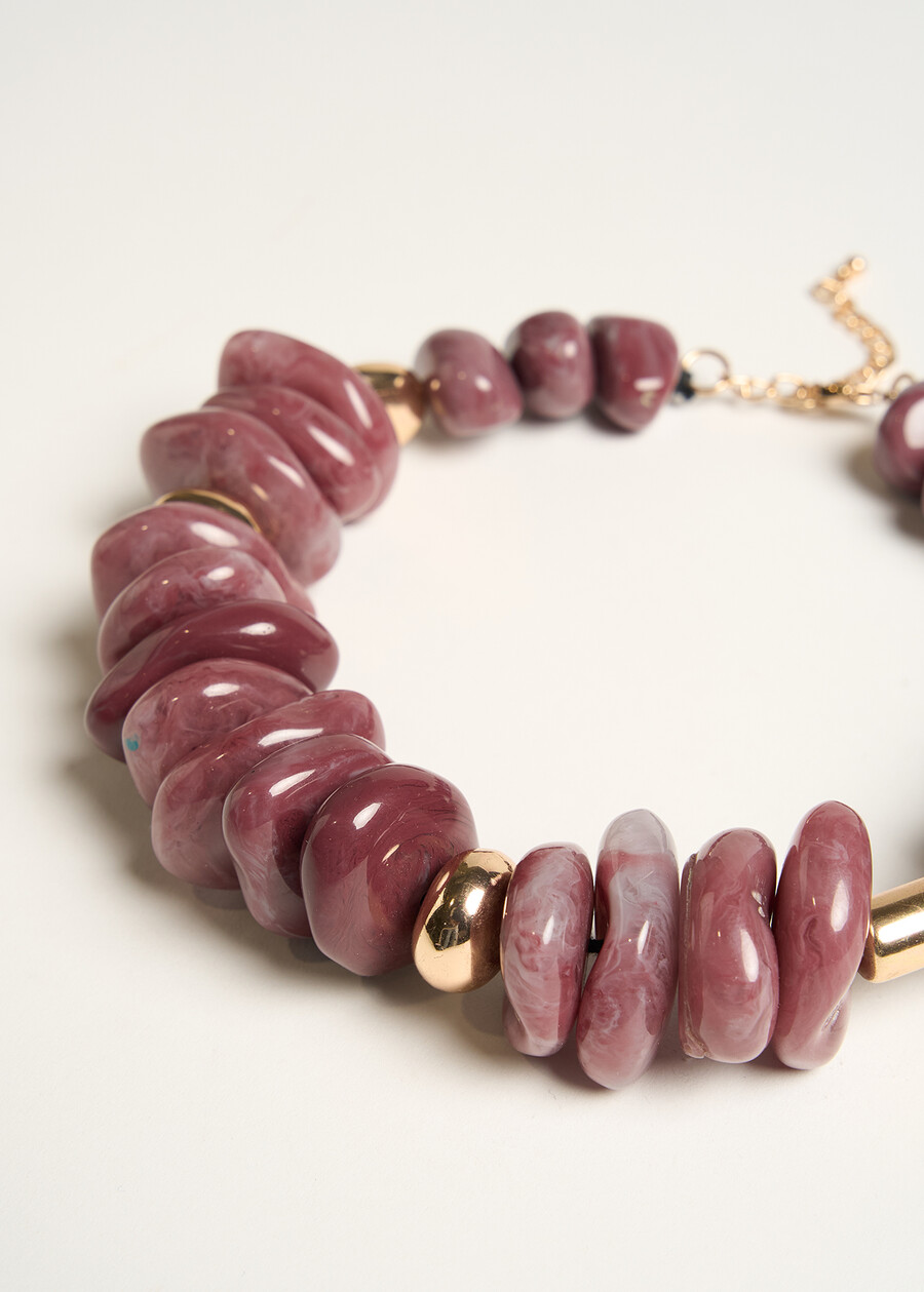 Girocollo geometrico in resina ROSSO BORDEAUX Donna , immagine n. 2