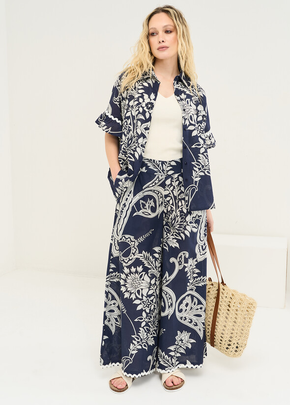 Pantaloni Prince stampati BLU Donna null