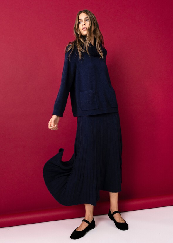 Gingle viscose skirt BLUE OLTREMARE Woman null