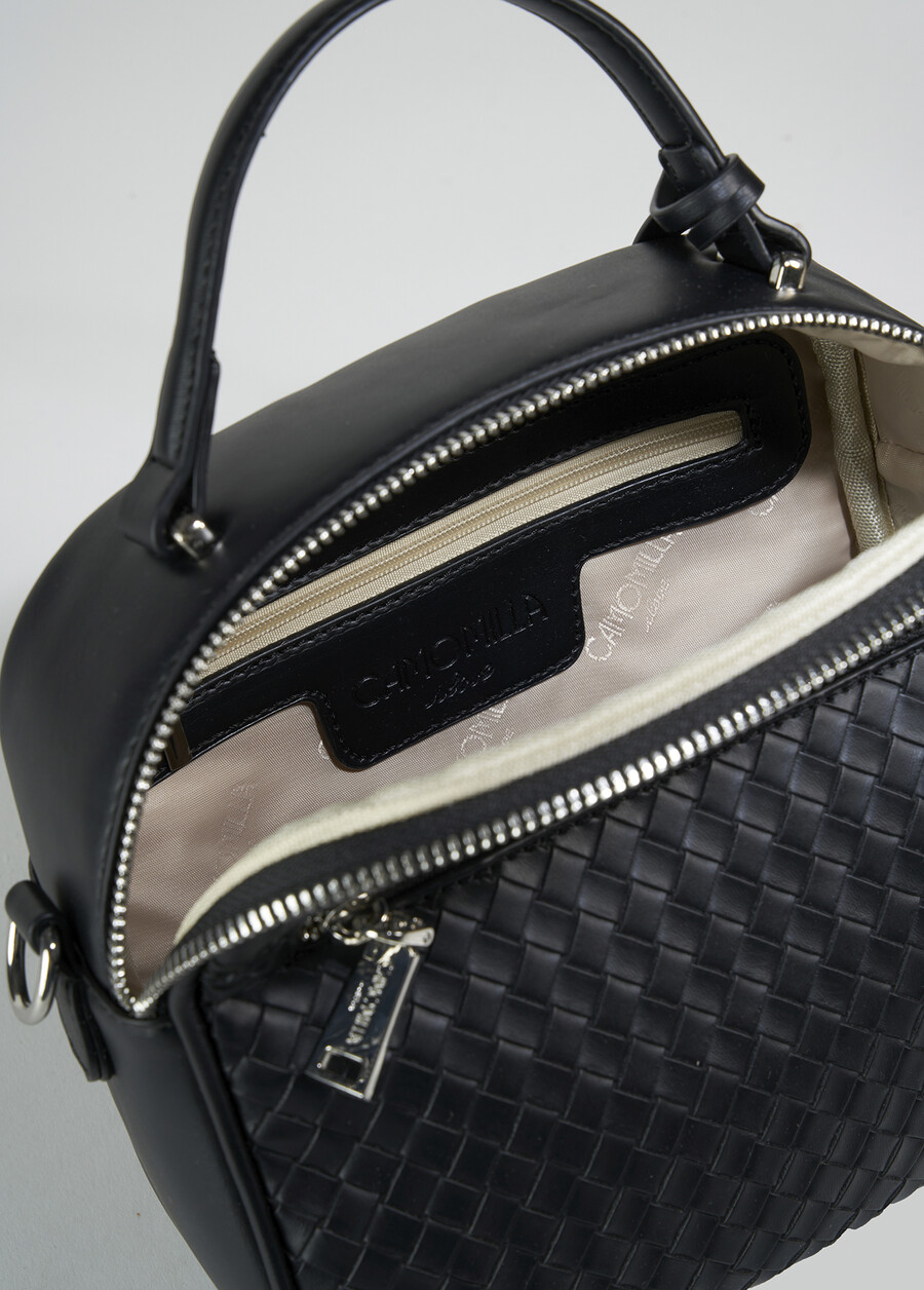 Bauletto Byl in ecopelle BIANCO WHITEBLU CELESTENERO BLACK Donna , immagine n. 2