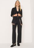 Leopard-Print Suit with Wide-Leg Trousers NERO BLACK Woman image number 1