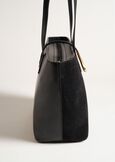 Shopping Betty in ecopelle e ecocamoscio NERO BLACKVIOLA PRUGNA Donna immagine n. 3