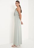 Agnes satin long dress VERDE SALVIA Woman image number 2