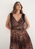 Armenia 100% viscose long dress MARRONE JAVA Woman image number 3