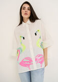 Chery flamingo embroidery shirt BIANCO WHITE Woman image number 2