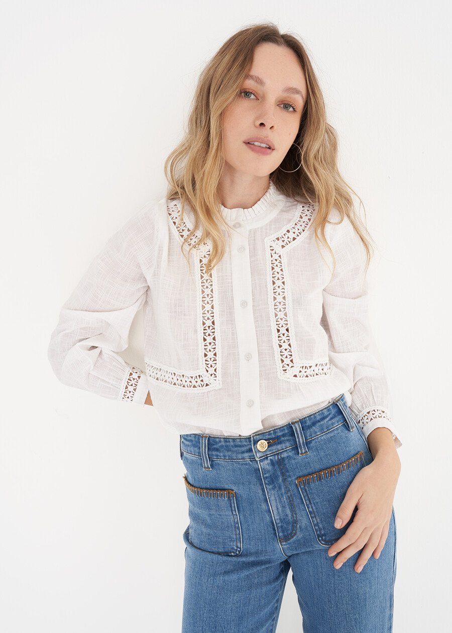 Camicia Cataya 100% cotone BIANCO WHITE Donna , immagine n. 2
