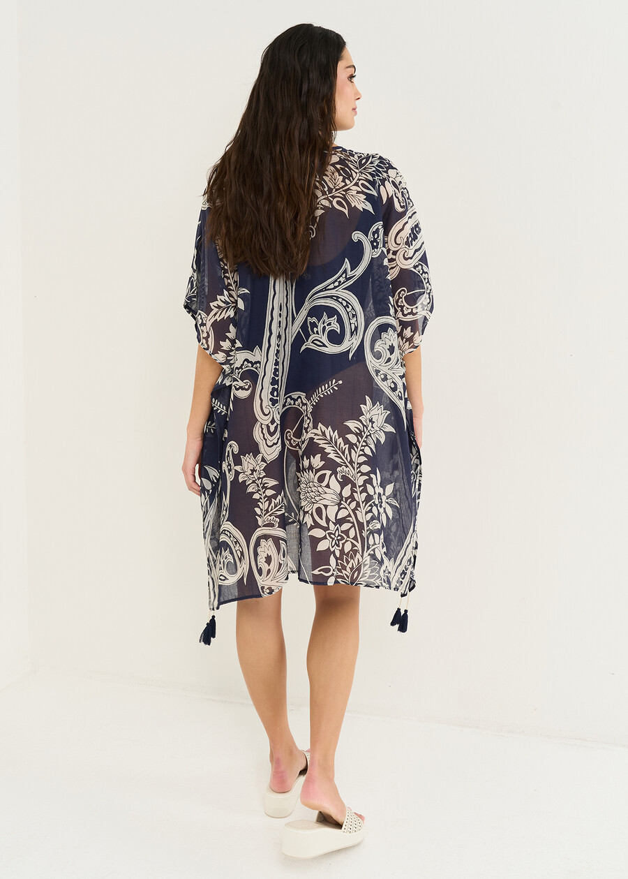 Kaftano Berenice stampa cashmere BLU Donna , immagine n. 3
