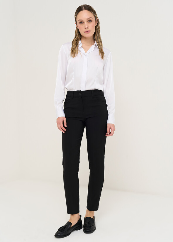 Pantaloni Kate 5 tasche skinny NERO BLACK Donna null