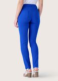 Kate screp fabric trousers BLUE OLTREMARE BLU ELETTRICOROSSO TULIPANO Woman image number 4