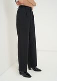 Pantalone Paggy gessato gamba ampia NERO BLACK Donna immagine n. 3