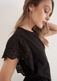 Sally 100% Cotton T-Shirt BIANCO WHITENERO BLACK Woman image number 2
