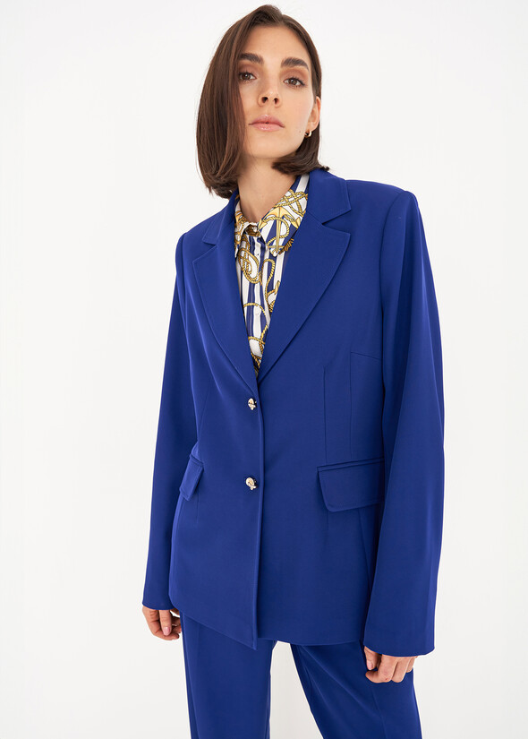 Grazia single-breasted blazer BLU ELETTRICO Woman null
