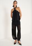 Peleo double-fabric trousers NERO BLACK Woman image number 1