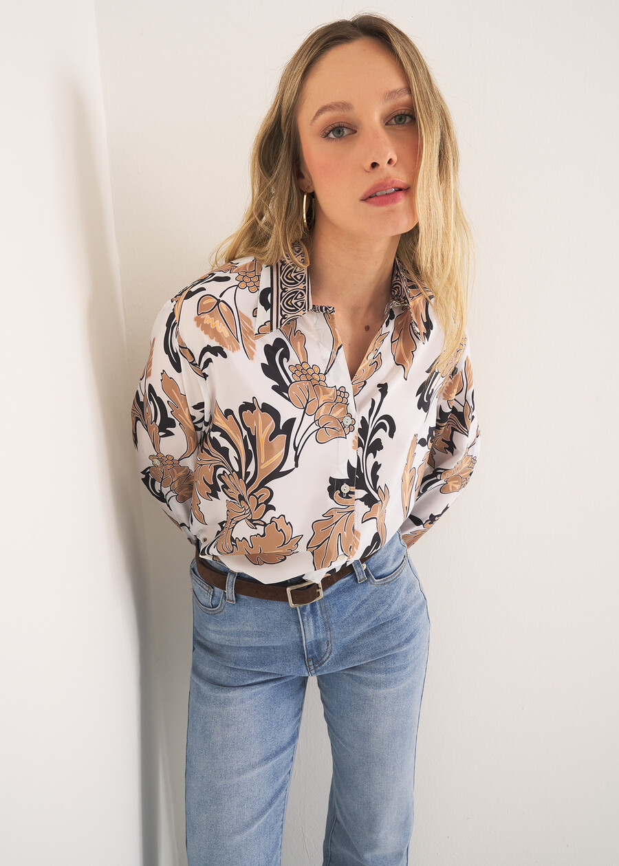 Candida printed shirt – Archivio GIALLO GRANO Woman , image number 1
