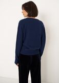 Malawi V-neck sweater BLU MIDNIGHTVIOLA VINACCIA Woman image number 3