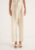 Penty linen-blend trousers
 VIOLA MELANZANABIANCO BURRO Woman image number 2