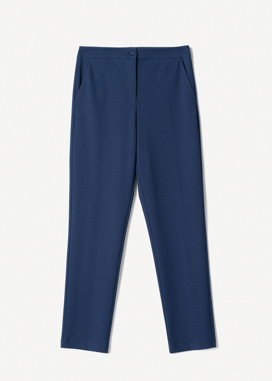 Pantalone Alice-F in screppino BLU MIDNIGHTVIOLA VINACCIA Donna , immagine n. 6