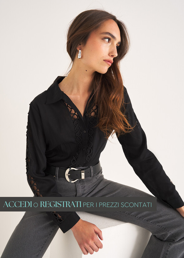 Camicia Classy in cotone NERO BLACK Donna null