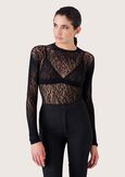 Maglia Seduction con trama animalier NERO BLACK Donna immagine n. 1