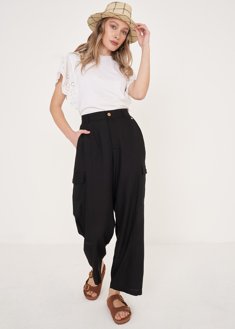 Pantaloni Praiano Modello Vargo BEIGE DUNENERO BLACK Donna , immagine n. 1
