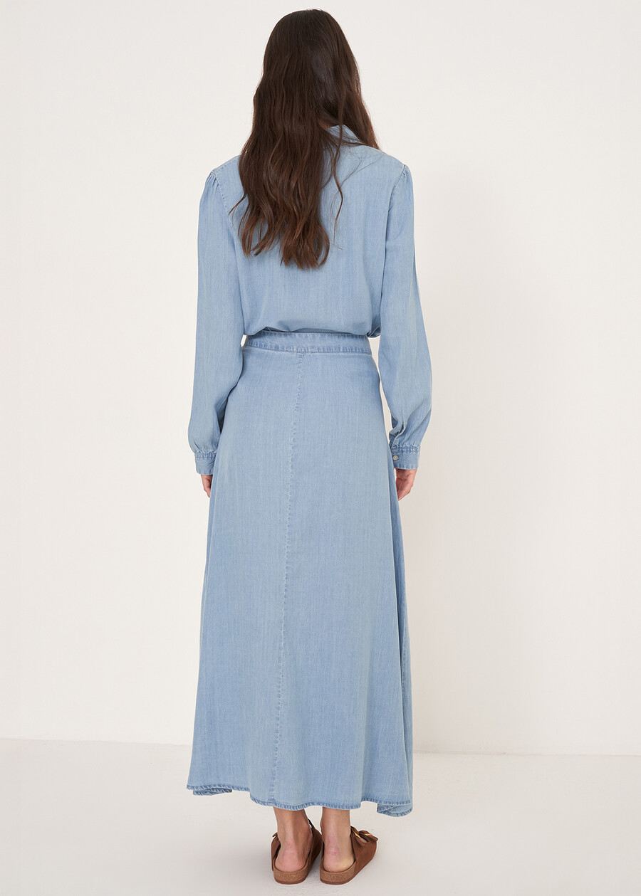 Gonna Gus in cotone e lino
 DENIM MEDIUM DENIM Donna , immagine n. 4