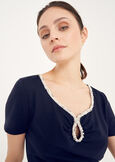Sybil T-shirt With Rhinestones BLUBIANCO WHITE Woman image number 2