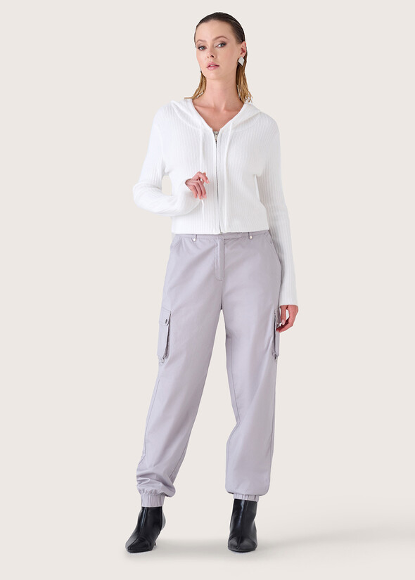 Pantalone Paro in cotone GRIGIO Donna null