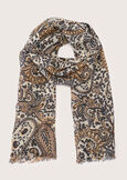 Sciarpa Selenata 100% lana BEIGE LATTE Donna immagine n. 3