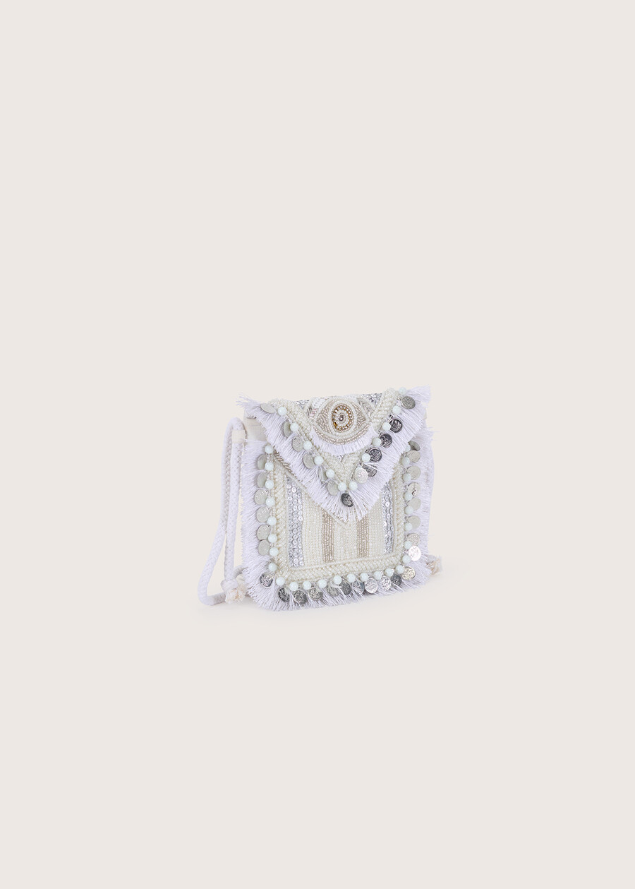 Brianna beaded clutch bag BIANCO WHITE Woman , image number 2
