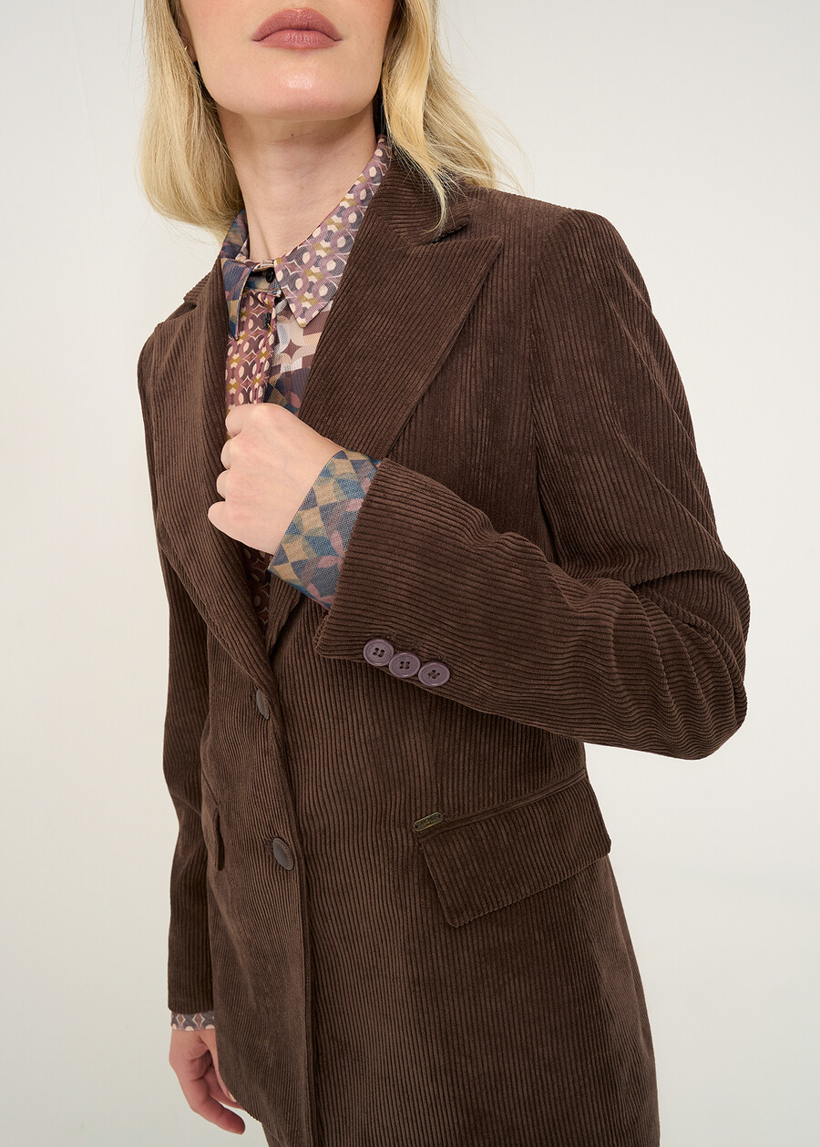 Giacca Gabriela in velluto MARRONE Donna , immagine n. 2