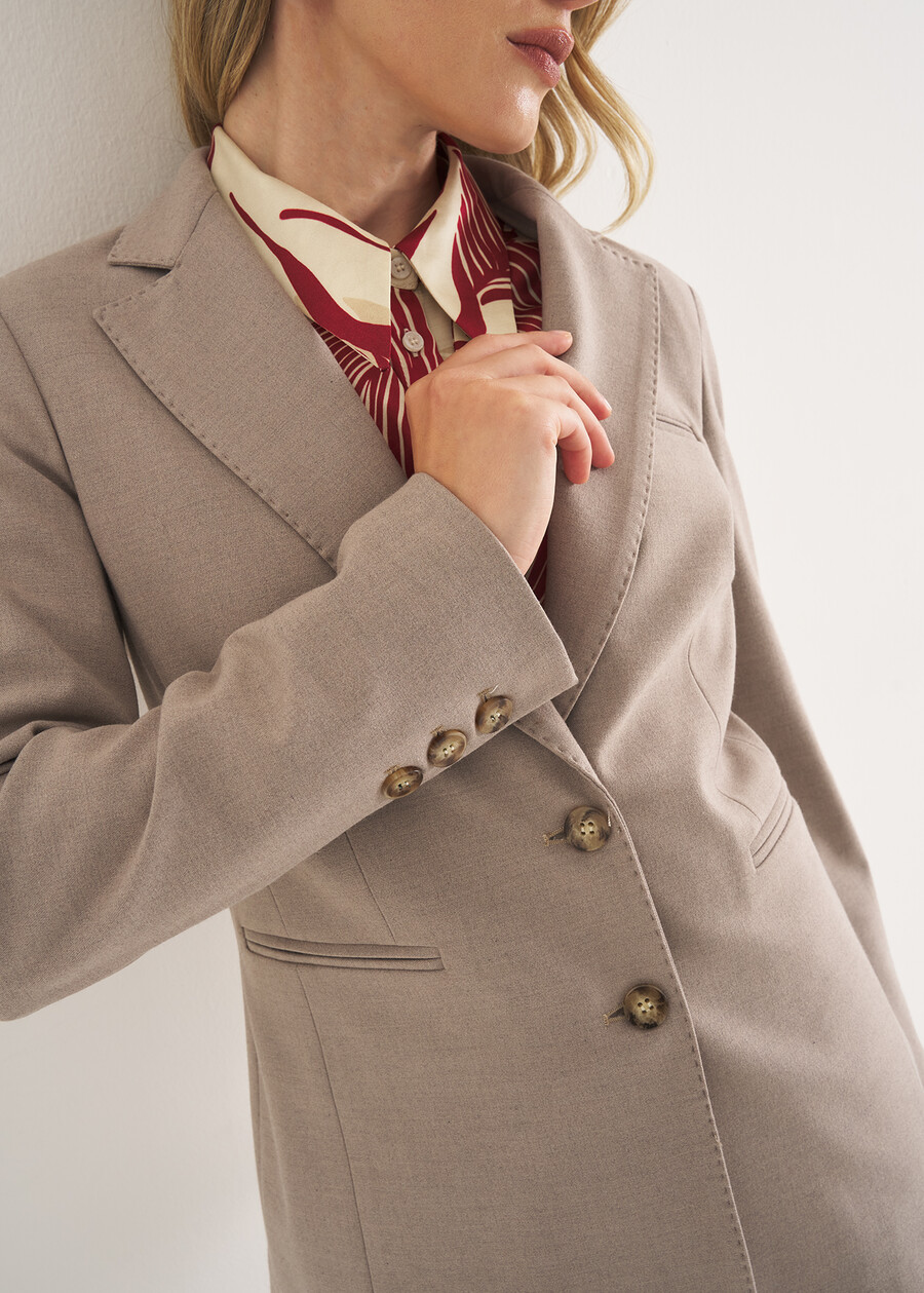 Structured Two-Button Suit BLUGRIGIO TORTORA Woman , image number 3
