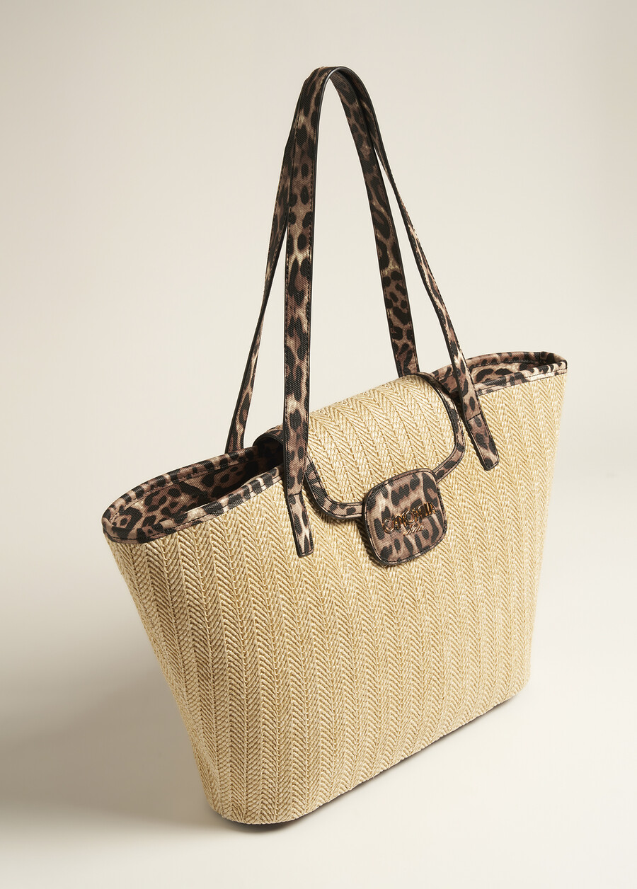 Borsa Breina Big effetto paglia BEIGE Donna , immagine n. 3