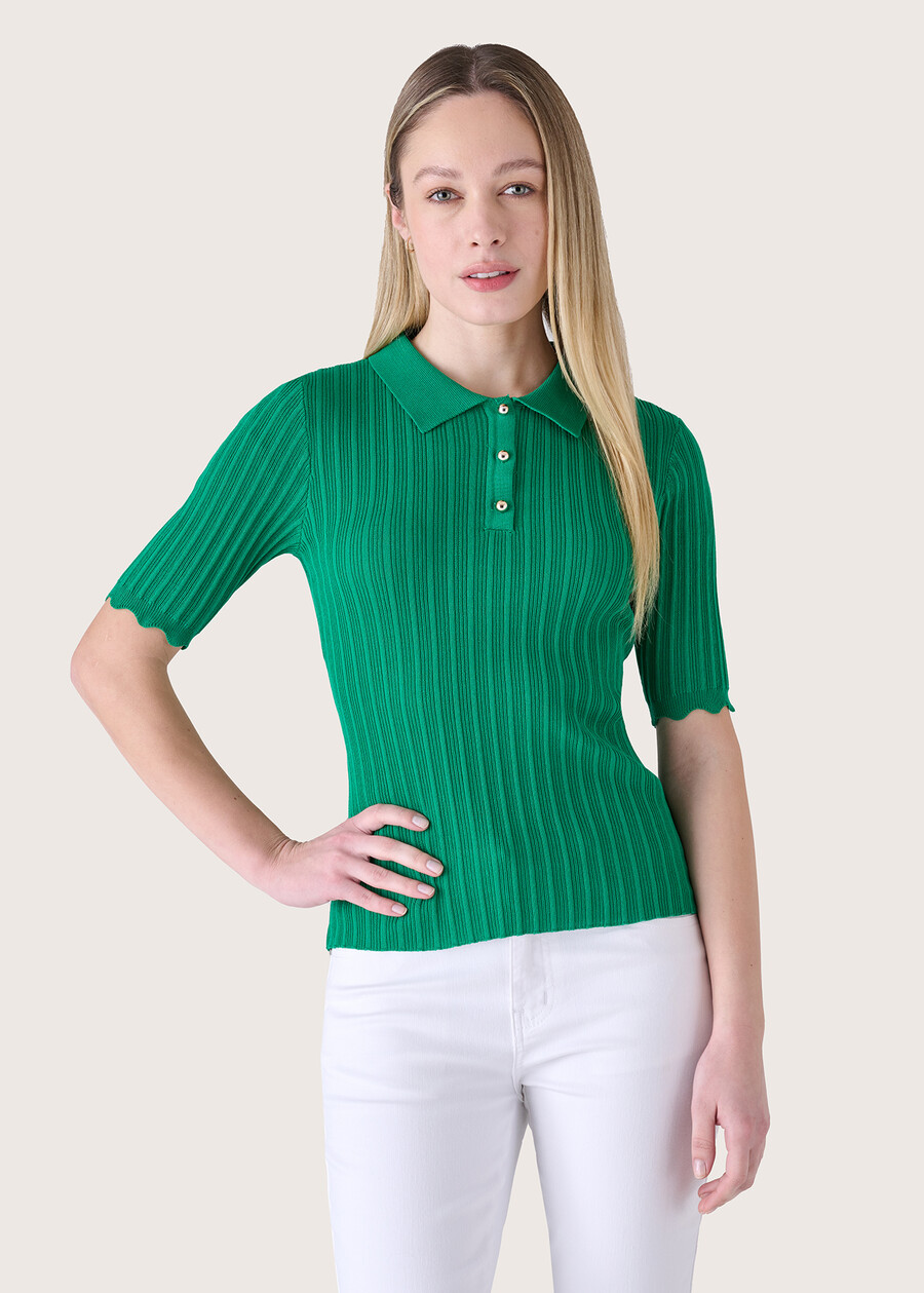 Margot polo-style jersey VERDE GARDEN Woman , image number 1