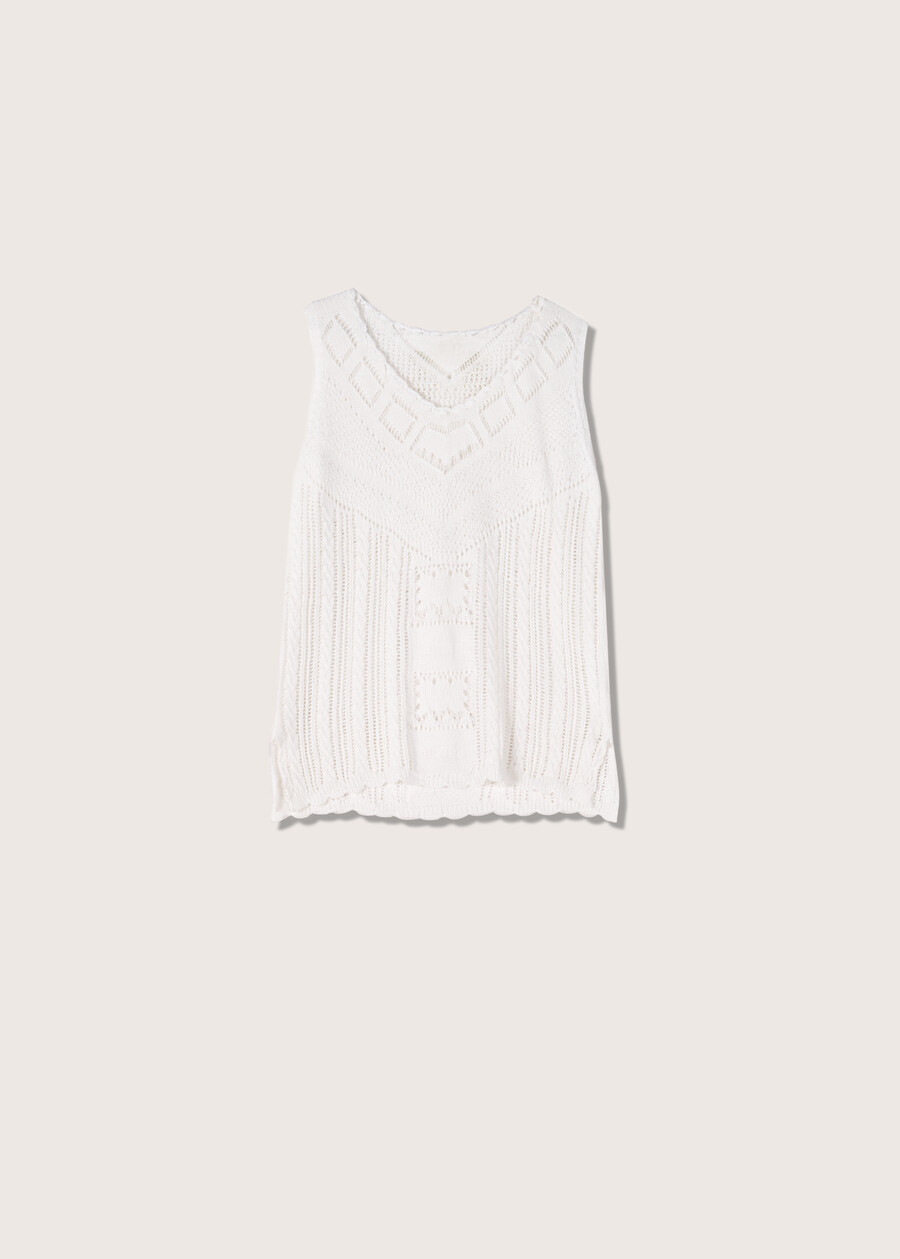 Top Teas in crochet BIANCO Donna , immagine n. 4