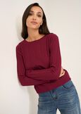Maglia Mabel a girocollo ROSSO BORDEAUXCELESTE POLVERE Donna immagine n. 2