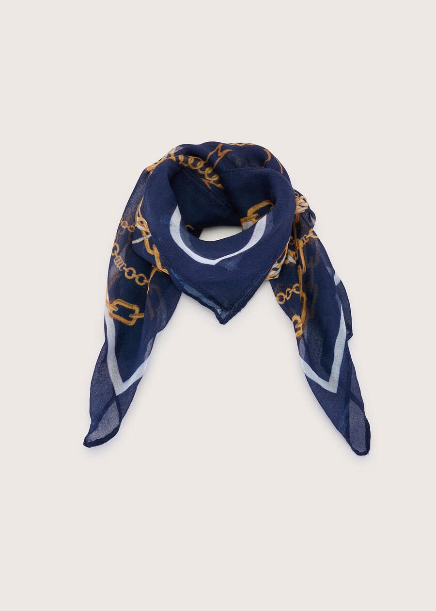 Satena patterned foulard BLUE OLTREMARE  Woman , image number 1