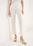 Alice-E linen e viscose trousers BLUMARRONE JAVABIANCO WHITEBLUE TURCHESE Woman image number 5