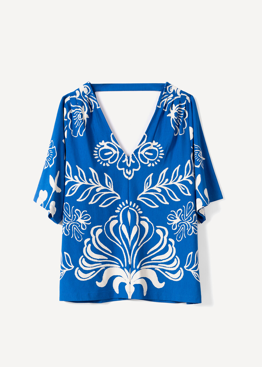 Slike printed T-shirt BLUE TURCHESE Woman , image number 5