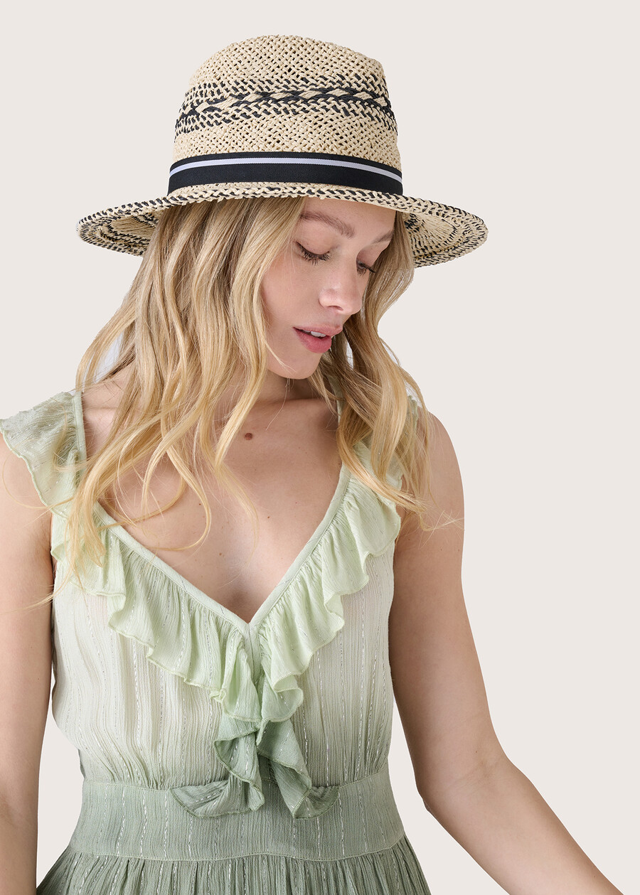 Cillin 100% straw hat BEIGE LIGHT BEIGE Woman , image number 1